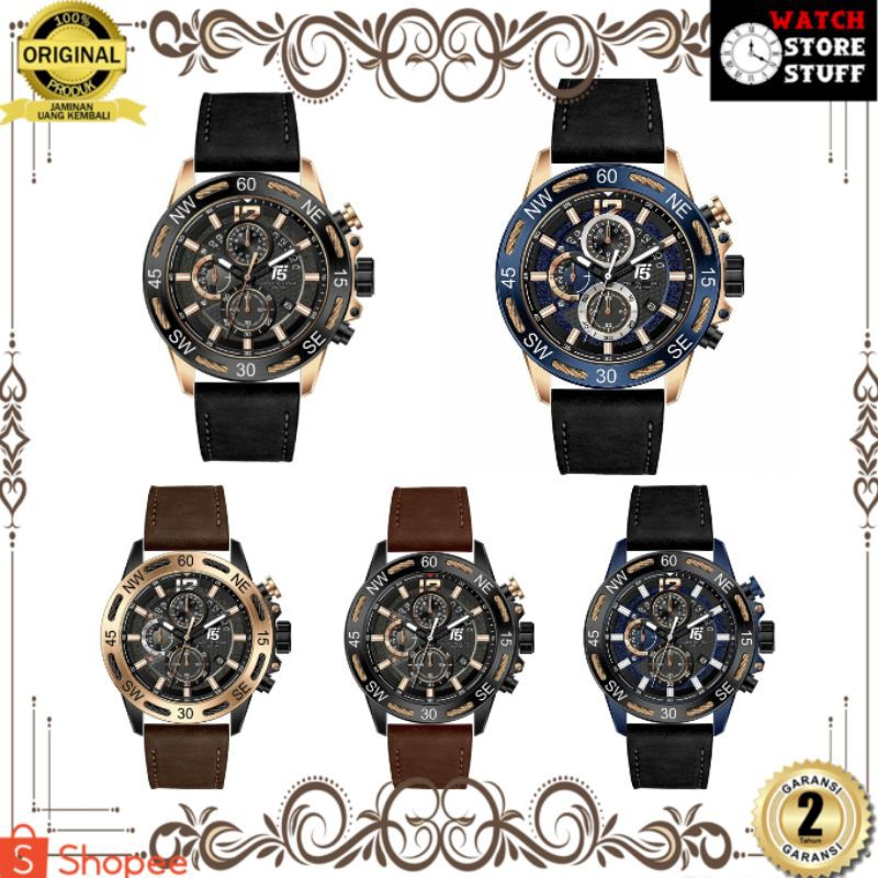 JAM TANGAN PRIA WANITA | RANTAI | KULIT | KARET | MURAH | Pria T5 H 3807G Original
