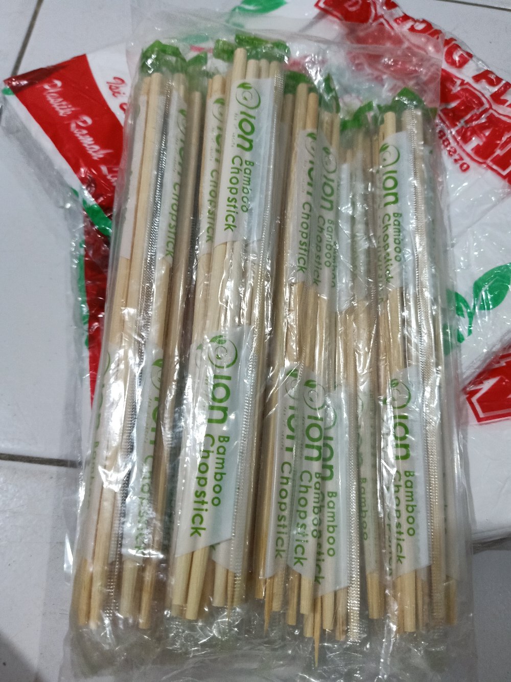  Sumpit  Bambu  Sumpit  Kayu Super Murah merek ION Shopee 