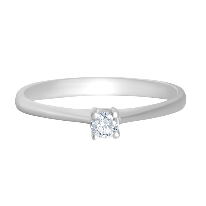 Cincin Emas 18k BerlianAsli Eropa Tunangan/Pernikahan Solitare DZ13