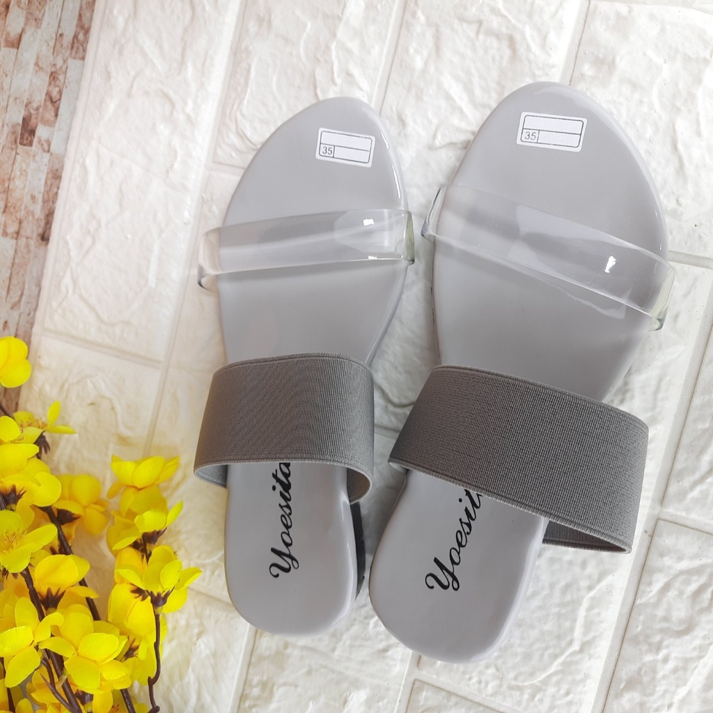 mandirishoesstore-SANDAL SEPATU ANAK ABU JELLY UK 5-8 KAY10