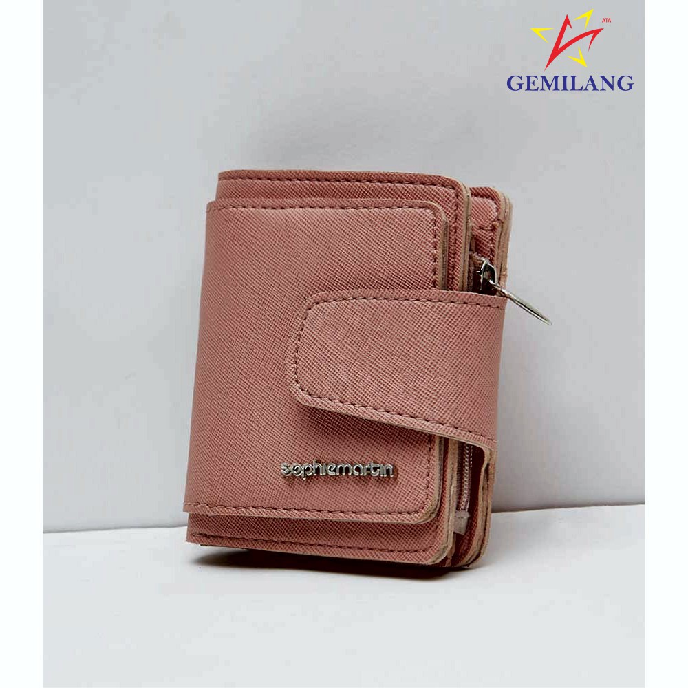 DOMPET SOPHIE MARTIN FABLE W2051T4 PR2003 PINK KULIT/DOMPET KULIT/DOMPET KULIT SINTETIS/WARNA PINK