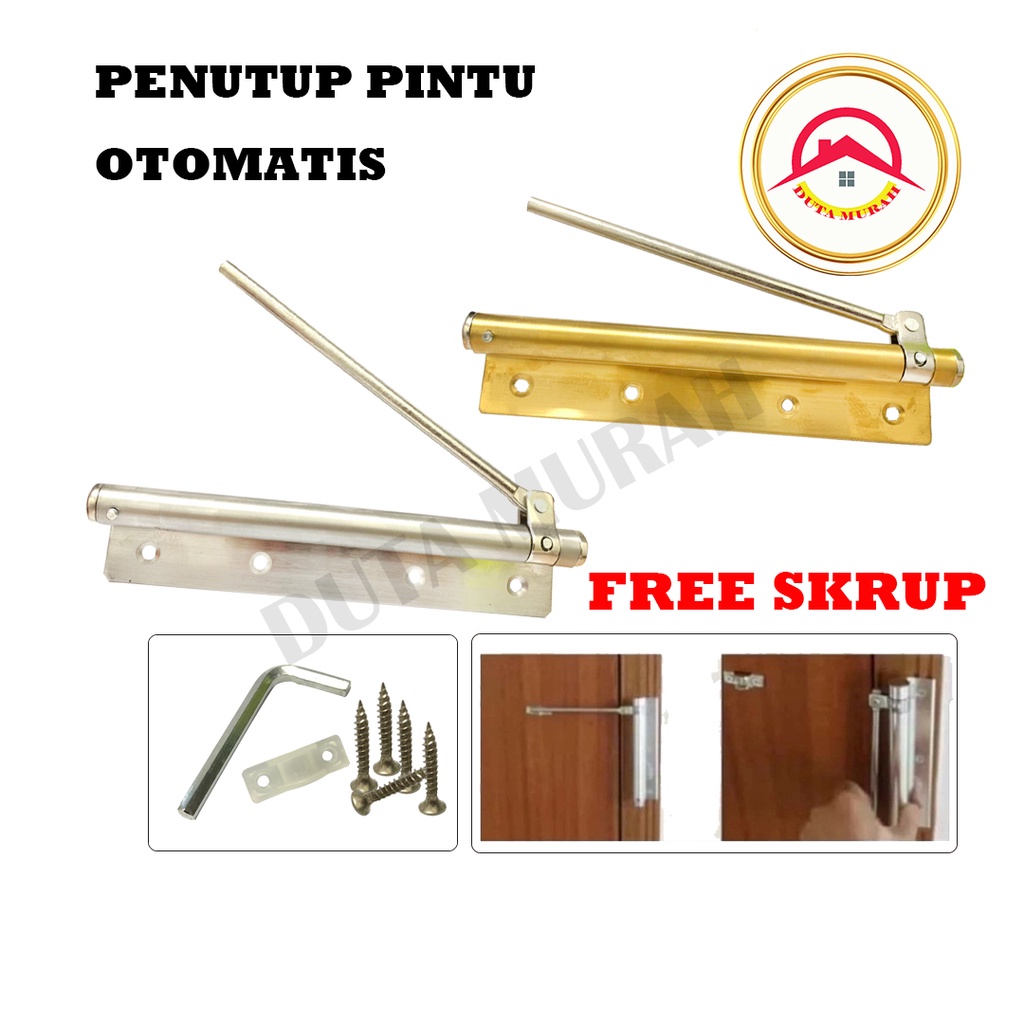 Door Closer / Per Stang / Engsel Koboi / Penutup PIntu otomatis kecil, FREE SEKRUP