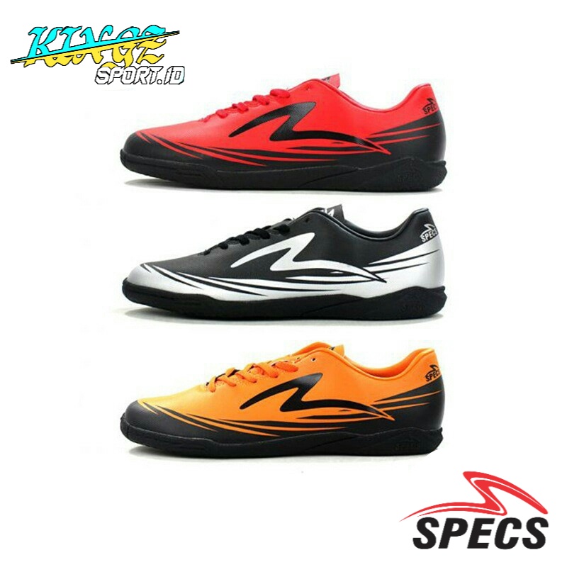 SEPATU FUTSAL ORIGINAL 100% SPECS SPARTA IN Black Orange, Emperor Red Black, Grey Black Yellow Black