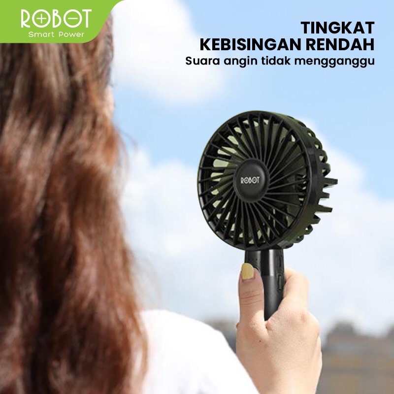 ROBOT RT-BFS1 2000mAh Handled Portable &amp; Rechargeable USB Mini Fan - Garansi Resmi 1 Tahun