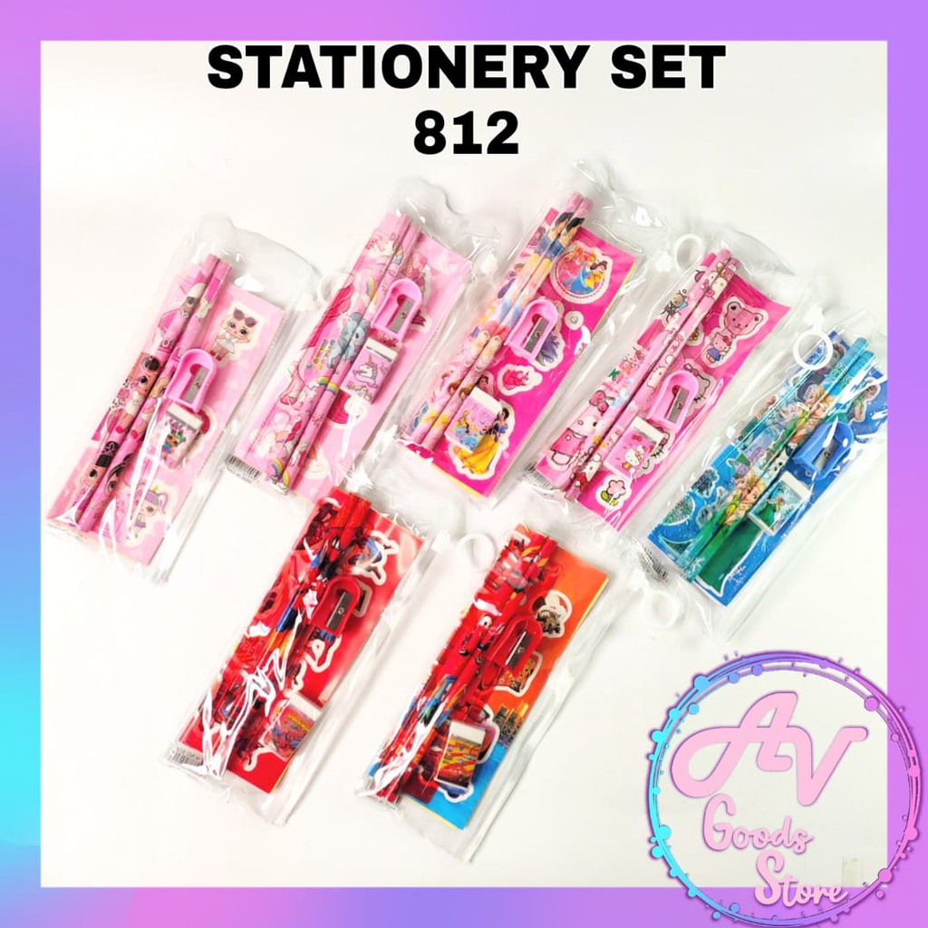 

stationery set / set alat tulis / paket alat tulis / stationery set + Sticker 7in1 812