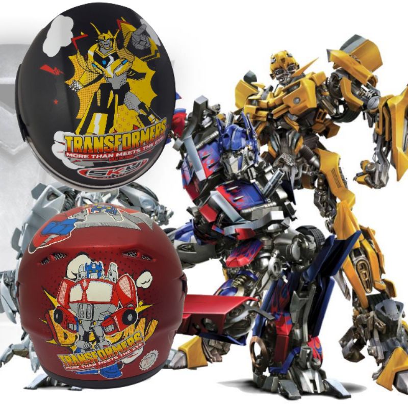 Helm Anak SNI SKY Karakter Transformer Usia 3 SD 9 Tahun