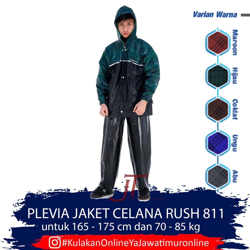 Jas Hujan Jaket Celana RUSH 811 PLEVIA - Jas Hujan Setelan