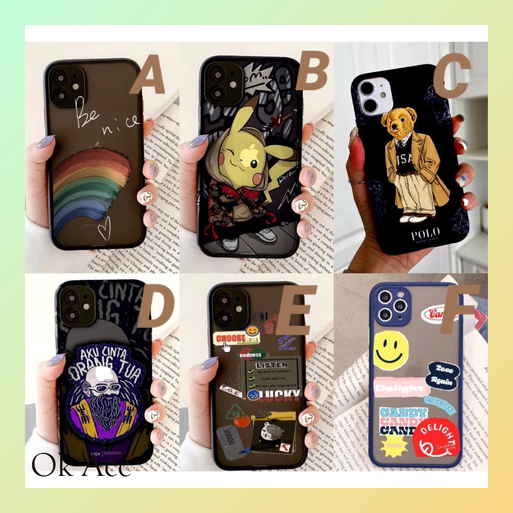Casing Motif Pelangi Pikachu Smile AA12 for Infinix Hot 8 9 10 10s 10t 11 11s NFC 12 12i Play Note 7 Lite Smart 4 5 6 6+ HD