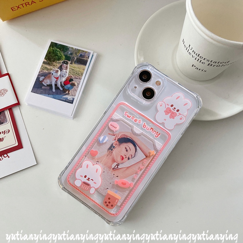 Soft Case Bahan TPU Desain Beruang Dan Kelinci Untuk IPhone XR X XS Max 7 8 6 6s Plus 11 12 13 Pro Max SE 2020