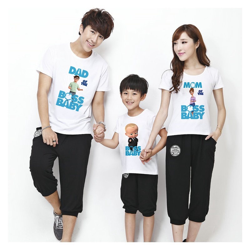 MYSTIQUE.ID-BAJU KAOS FAMILY MOM/DAD BOSS BABY T-SHIRT LUCU DAN AESTHETIC