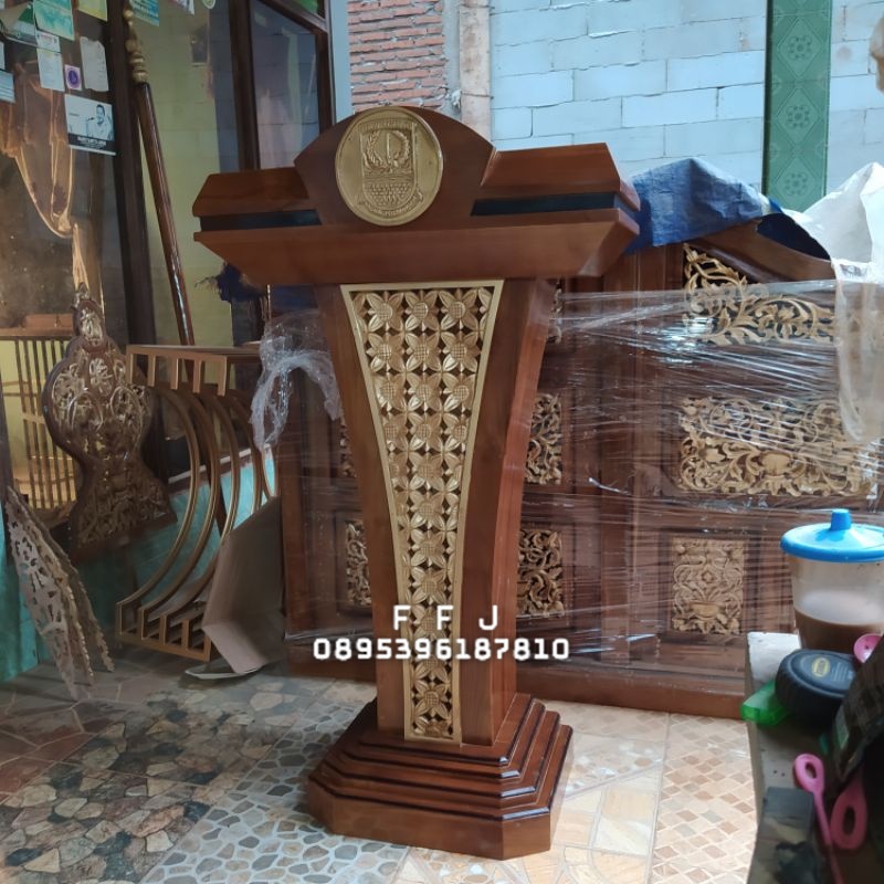 podium pidato jati jepara podium kutbah