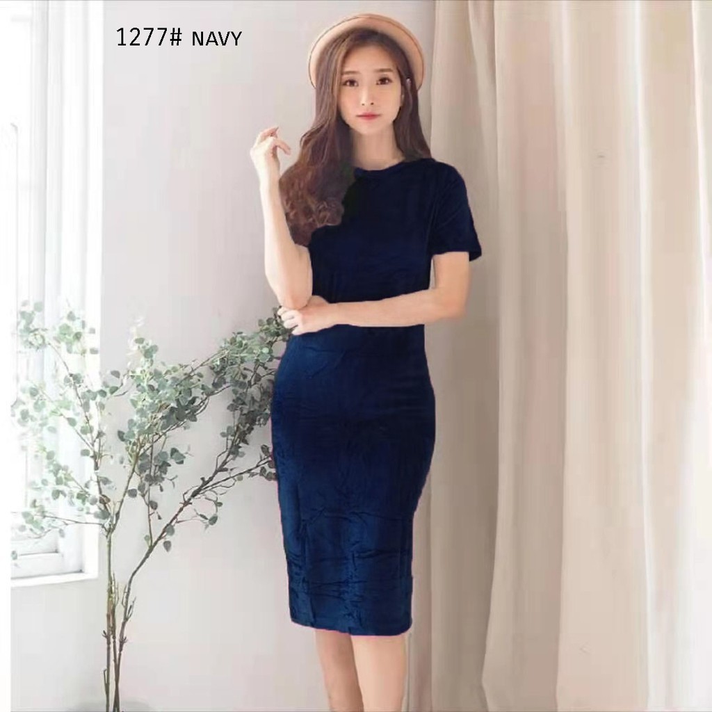 ZF ❤BISA COD-TERMURAH❤ Dress Wanita Terbaru IMPORT Real Pict Dress Wanita Korea 1277 Bludru