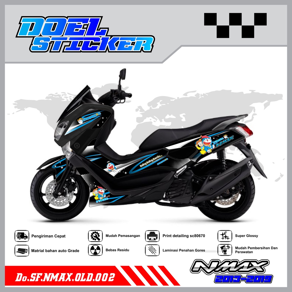 STICKER STRIPING NMAX OLD - STICKER STRIPING LIST VARIASI HOLOGRAM , CROME YAMAHA NMAX OLD DOEL 002