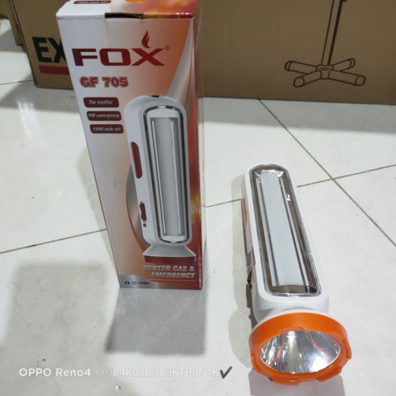 Senter+lampu darurat Fox GF-705 Senter emergency
