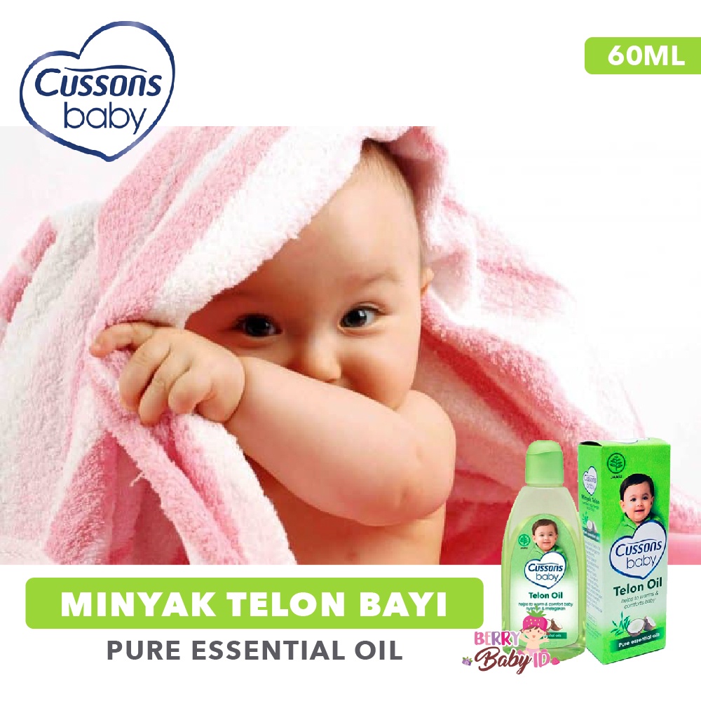 Cussons Baby Telon Oil Minyak Telon Bayi Pure Essential Oils 60 Ml Berry Mart