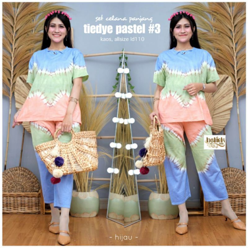 Piyama Tiedye Jumbo Ld 120 cm Bahan Kaos Combed