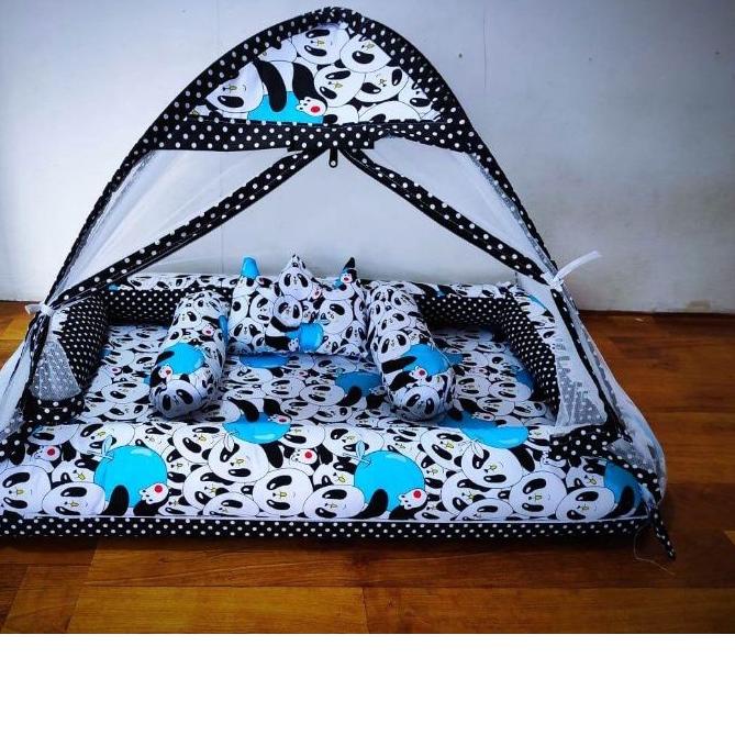 hot sale   kasur bayi kolam kulambu tenda motif panda hitam  070