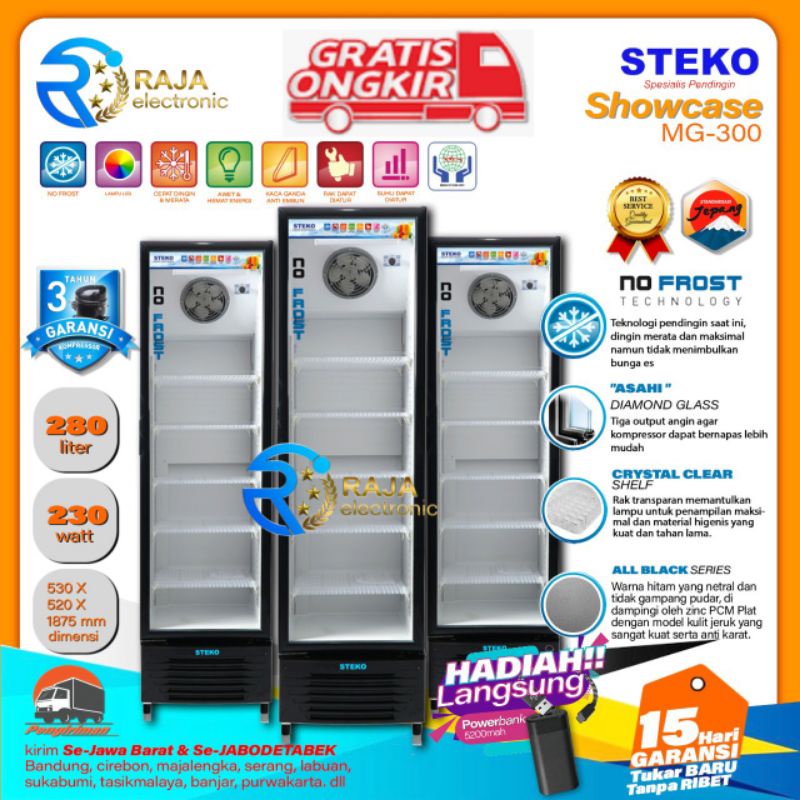 Showcase STEKO MG-300 6 Rak display cooler bergaransi resmi