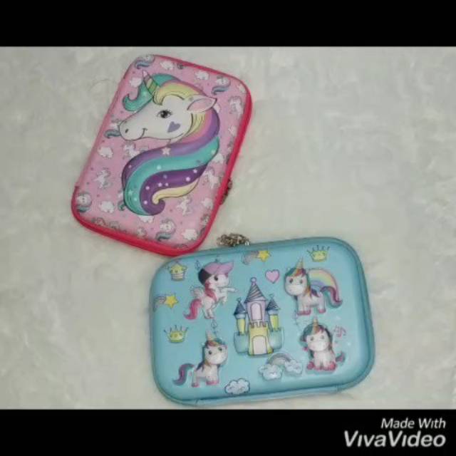 

TEMPAT PENSIL HARDCASE PENCIL CASE TIMBUL UNICORN 3D