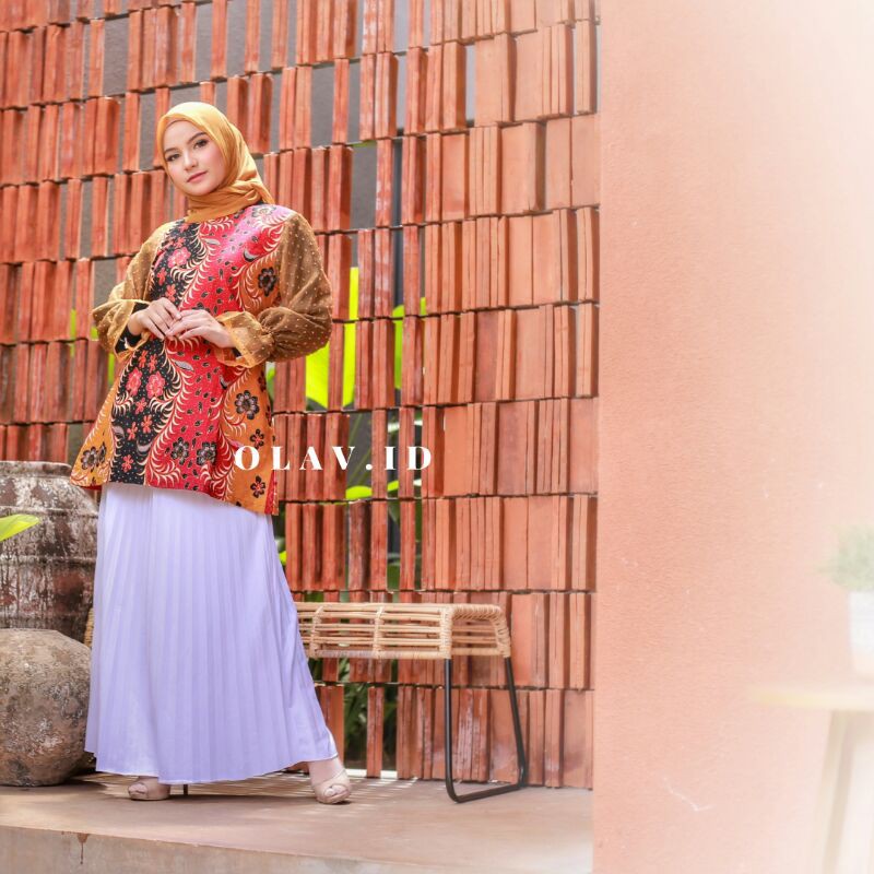 (FREE MASKER) LOKAWATI BLOUSE BATIK KERJA KANTOR CANTIK MODERN KEKINIAN BATIKULA | by OLAV.ID
