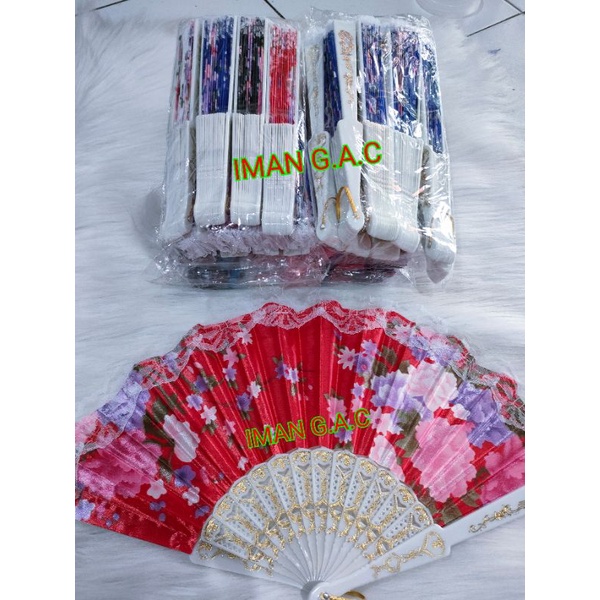 kipas sepanyol/kipas jepang motif isi 48pcs/kipas tangan manual