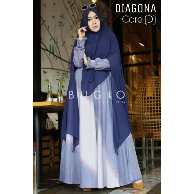 Gamis syari branded katun Diagona Bugio clothing