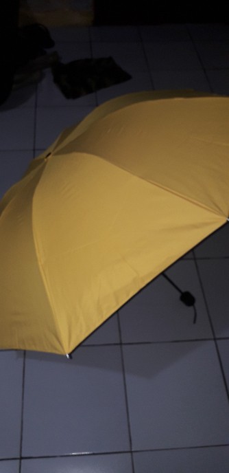 Payung Lipat 3 Muka Kucing / Lucu / Cantik / Lapis Hitam / Grc - A581