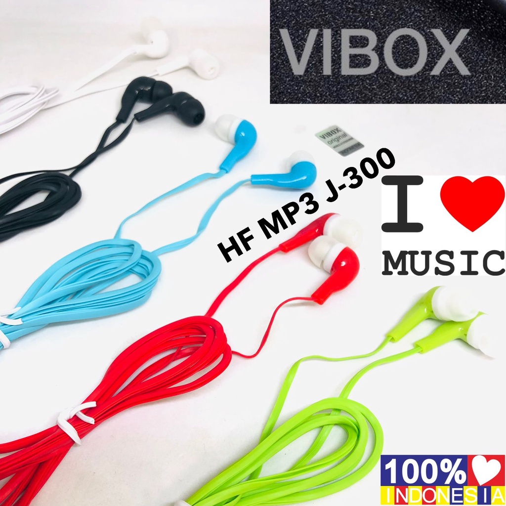 MINIGO headset handsfree hf music angel VIBOX J300 - headset murah - headset mp3 NO MIC