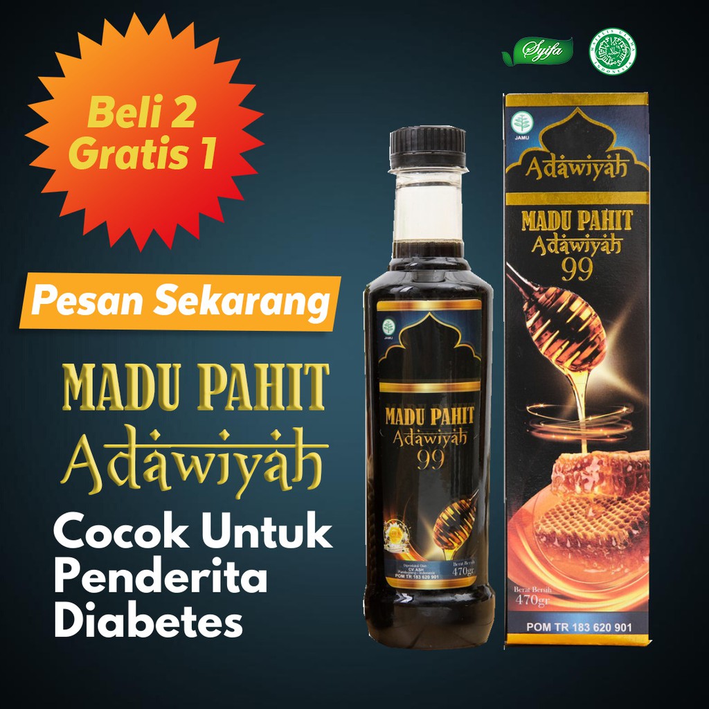 MADU HITAM PAHIT ADAWIYAH 99 INSULIN ISI 470 GR