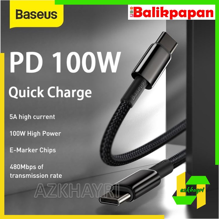 BASEUS Kabel Data Tungsten Gold Type C to Type C 100W 5A Super Fast Charging Charge