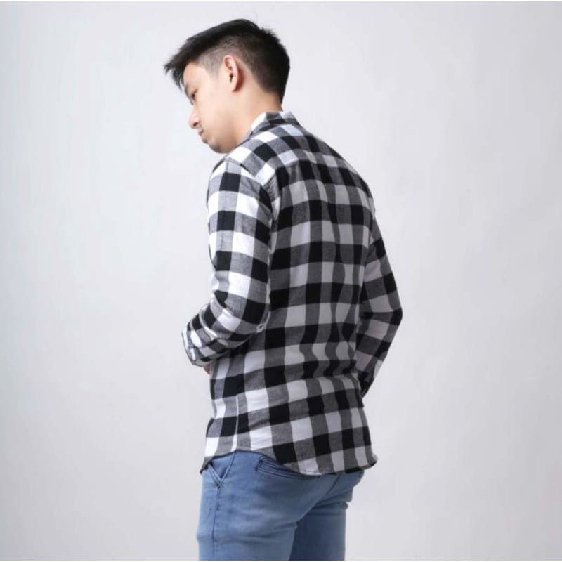 Kemeja Flanel Pria LENGKAP Lengan Panjang Kemeja Flanel Cowok Casual Distro