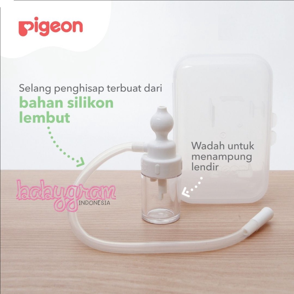 PIGEON Nose Cleaner Tube Type With Case / Penghisap Penyedot Ingus Lendir Bayi Pigeon