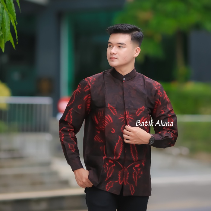 KOKO DEWASA baju koko pria lengan panjang premium terbaru 2022 Kemeja Koko Motif Batik Lengan Panjang Baju Koko Muslim Pria Dewasa Kualitas Premium Full Furing Slim Fitt