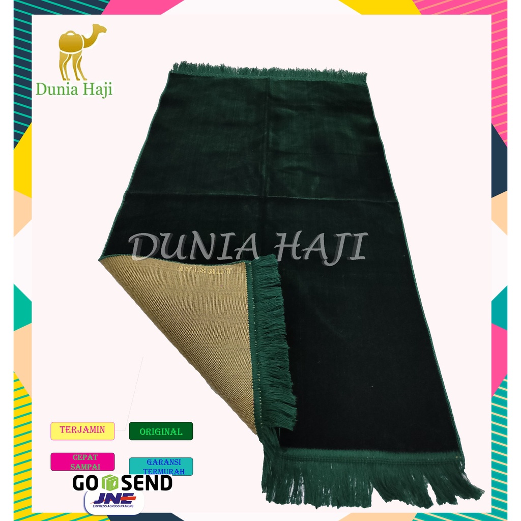 SAJADAH BULU POLOS WARNA TEBAL UKURAN BESAR 70 X 110 CM TANPA MOTIF TURKI / OLEH OLEH HAJI DAN UMROH
