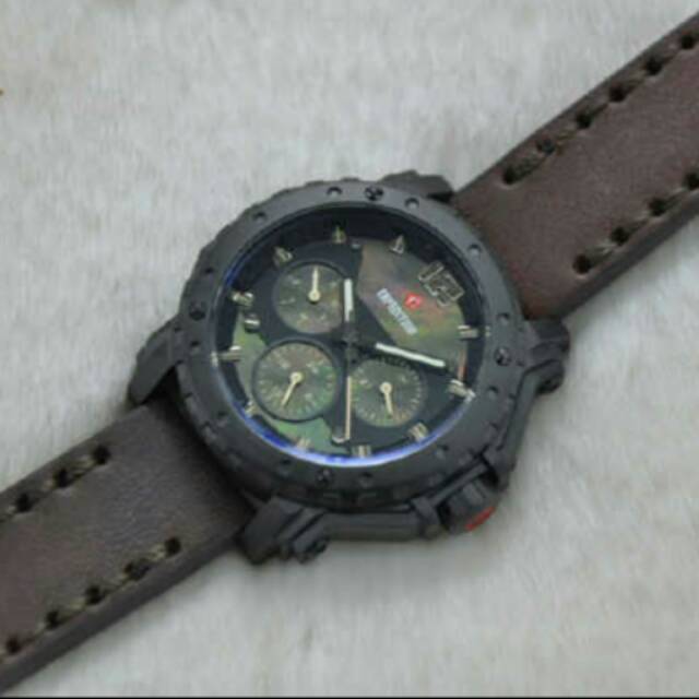 Jam Tangan Original Wanita Elegan Expedition E6402 Garansi 1thn Black Brown Leather