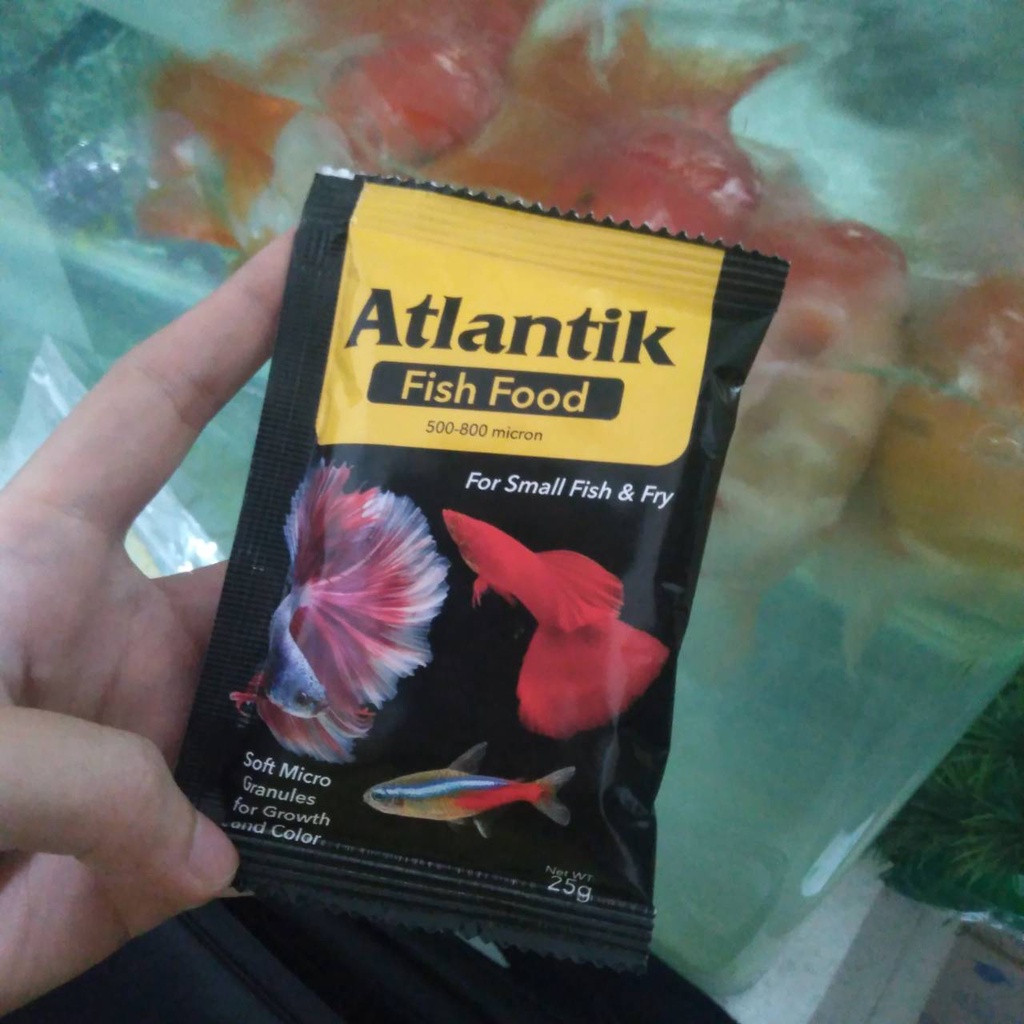 ATLANTIK FISH FOOD 500-800 MICRON 25 GR MAKANAN IKAN