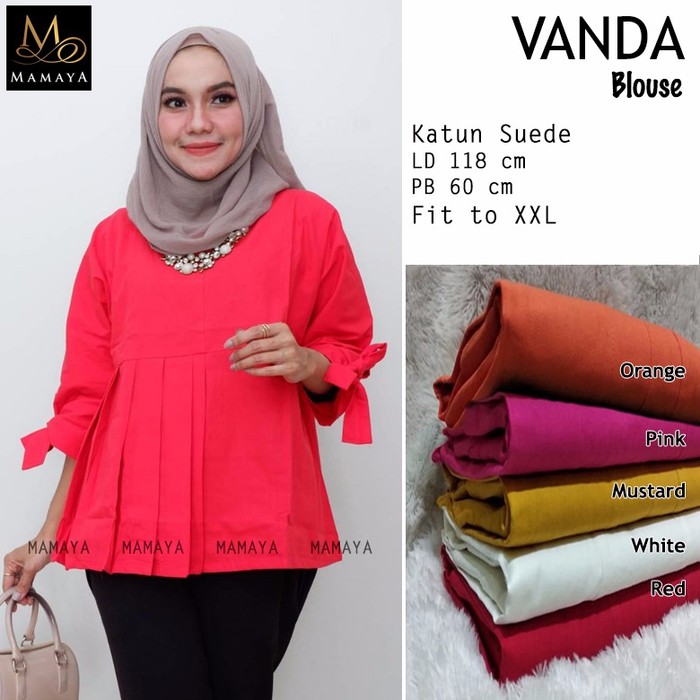 TRENDY Pakaian wanita muslim syari setelan ramadhan lebaran tunik vanda muslim lucu unik modis keren