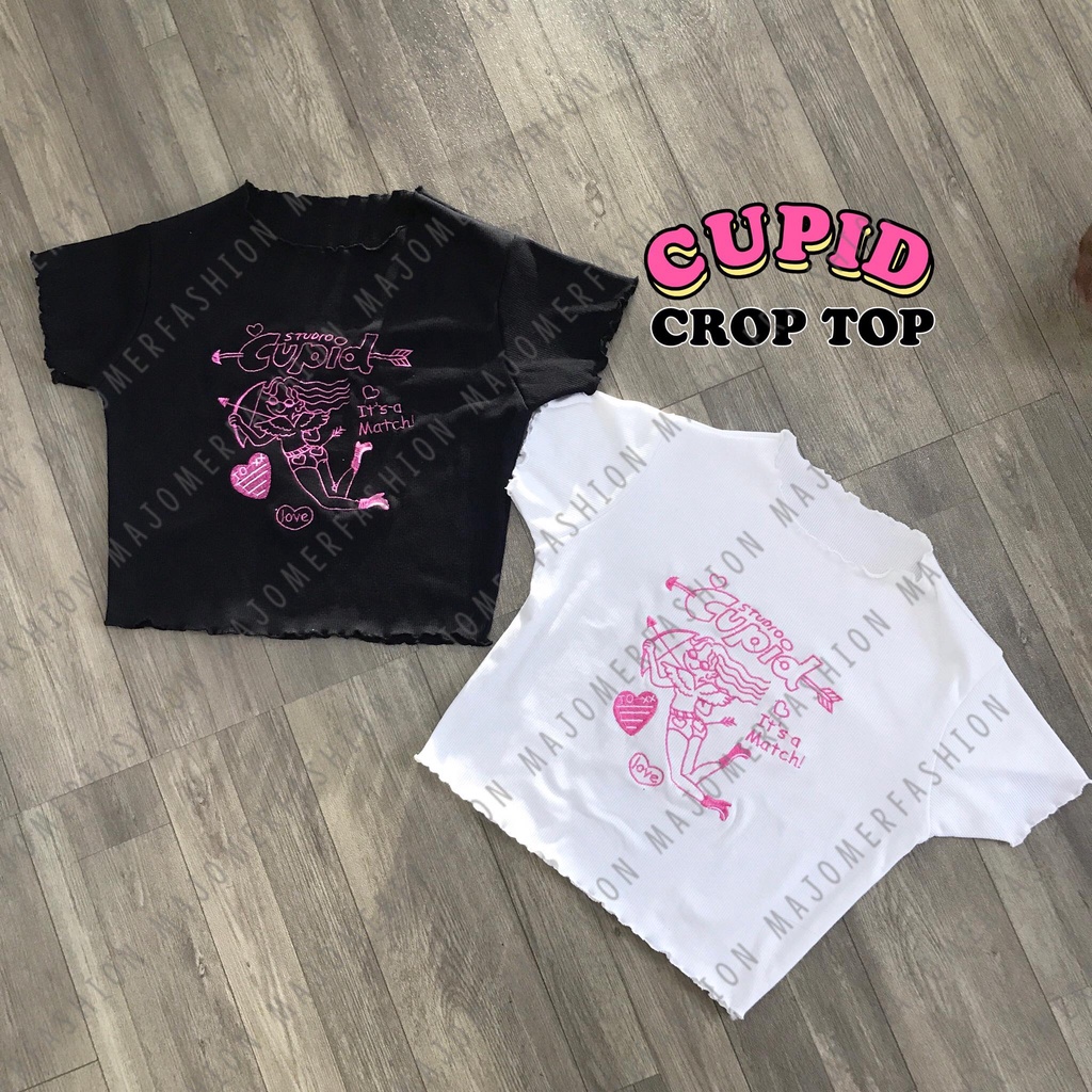 MAJOMER ® | CUPID LOVE CROP TEE - KAOS WANITA CROP TOP