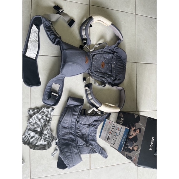 i-Angel Miracle 4in1 Stone Blue Hipseat Carrier/gendongan