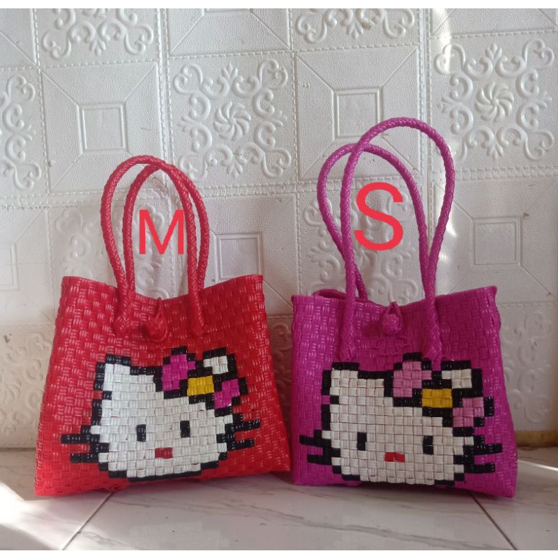 jali bag paty sulam/ tas anyaman/ tas jali hello kitty