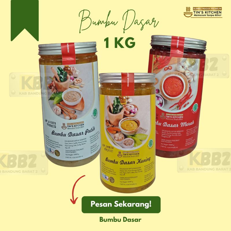 

TinsKitchen/Bumbu Dasar/Merah/Putih/Kuning/1 kg/Masak Praktis/serbaguna/bumbu dapur/homemade