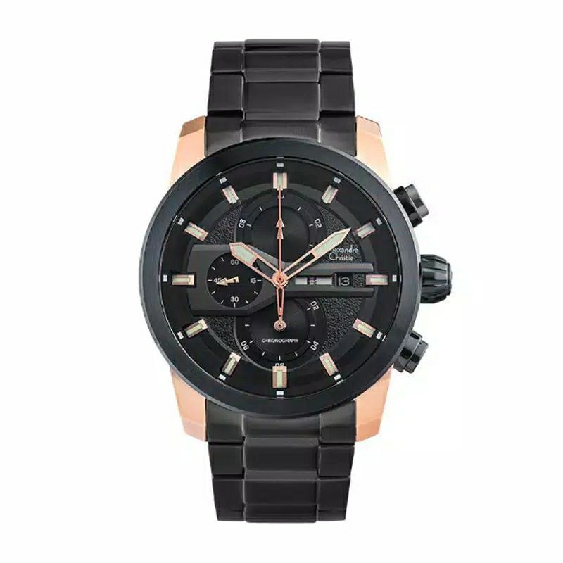 jam tangan alexandre christie ac1559 rantai cowok/pria original