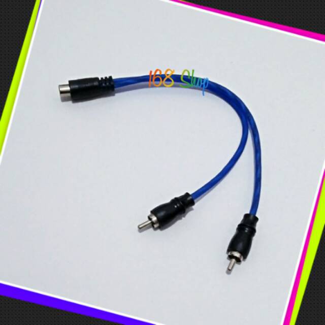 Kabel RCA OFC Audio Cabang Kualitas Super 26cm.... 1in 2out...