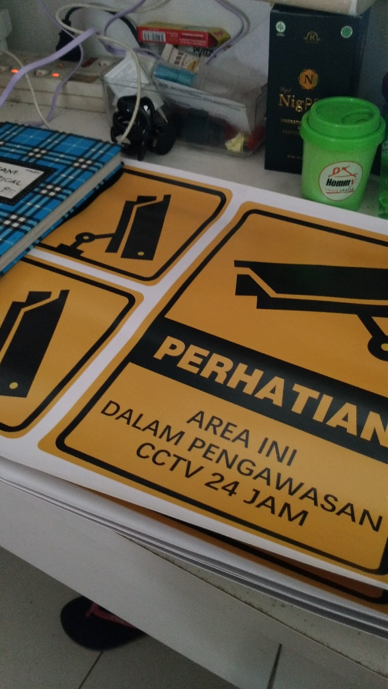 Wpsbgs Label Sign Mt004 Cctv Sticker 3 Label 30x45 Wallsticker Wal Stiker Dinding