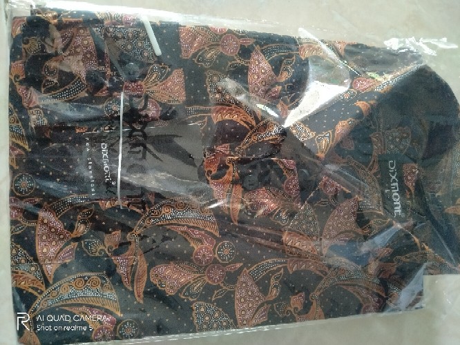 Kemeja Batik Pria Lengan Panjang Bl55 Katun Motif Modern Dixmont Semi Slimfit Premium