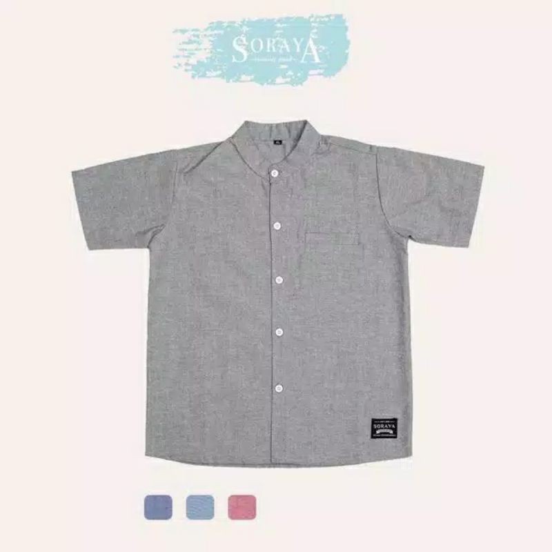 kemeja anak cowok polos