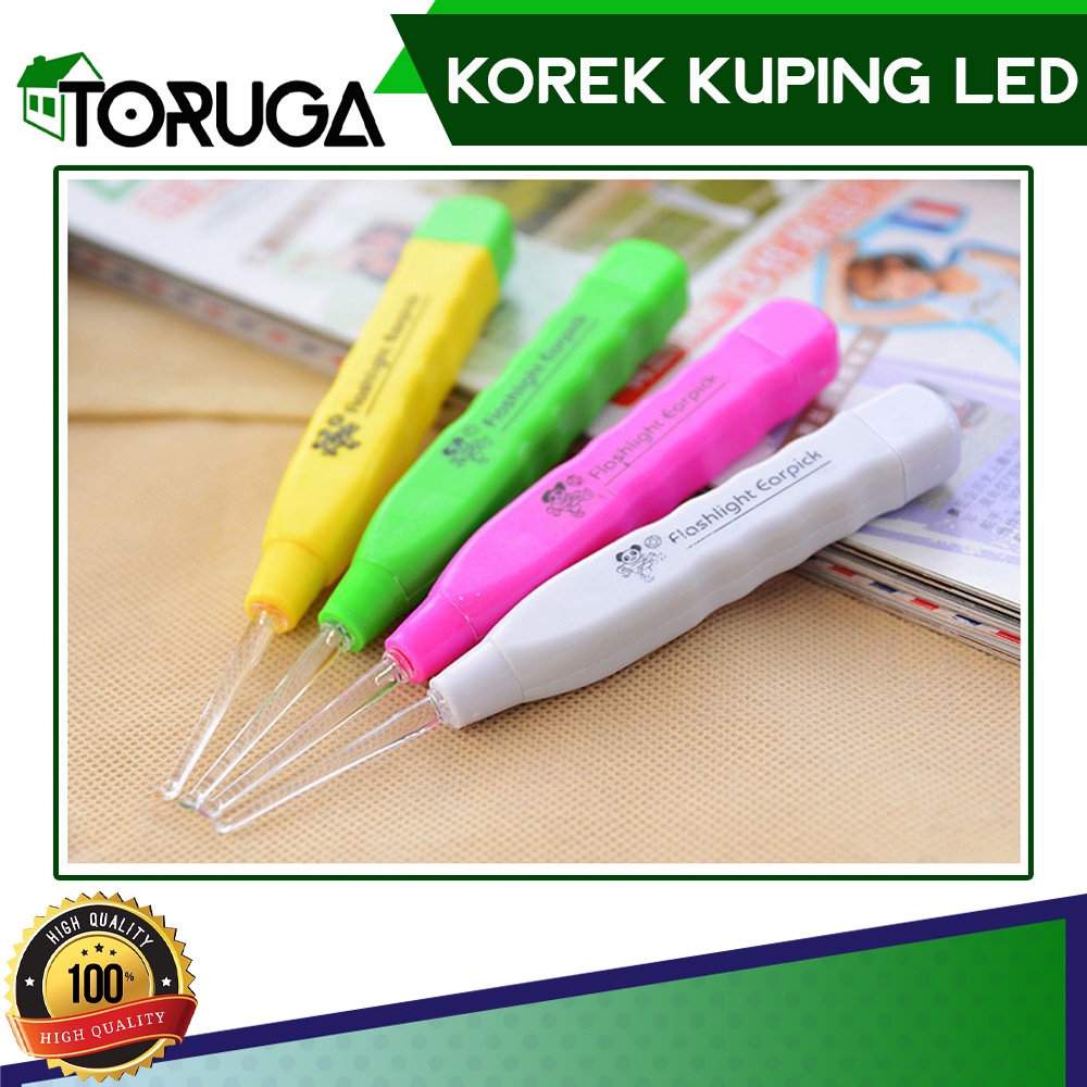 Korek Kuping LED Alat Pembersih Telinga Elektrik Lampu Senter Earpick Mini Praktis