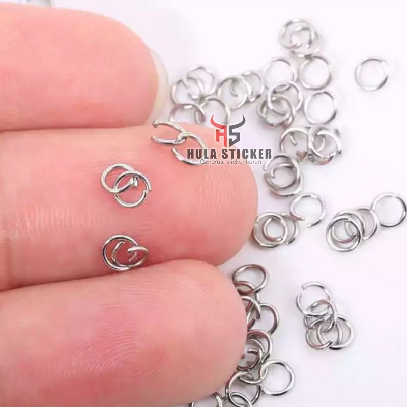 Ring Pengait Kalung Titanium Stainless Steel Anti Karat Jump Ring O