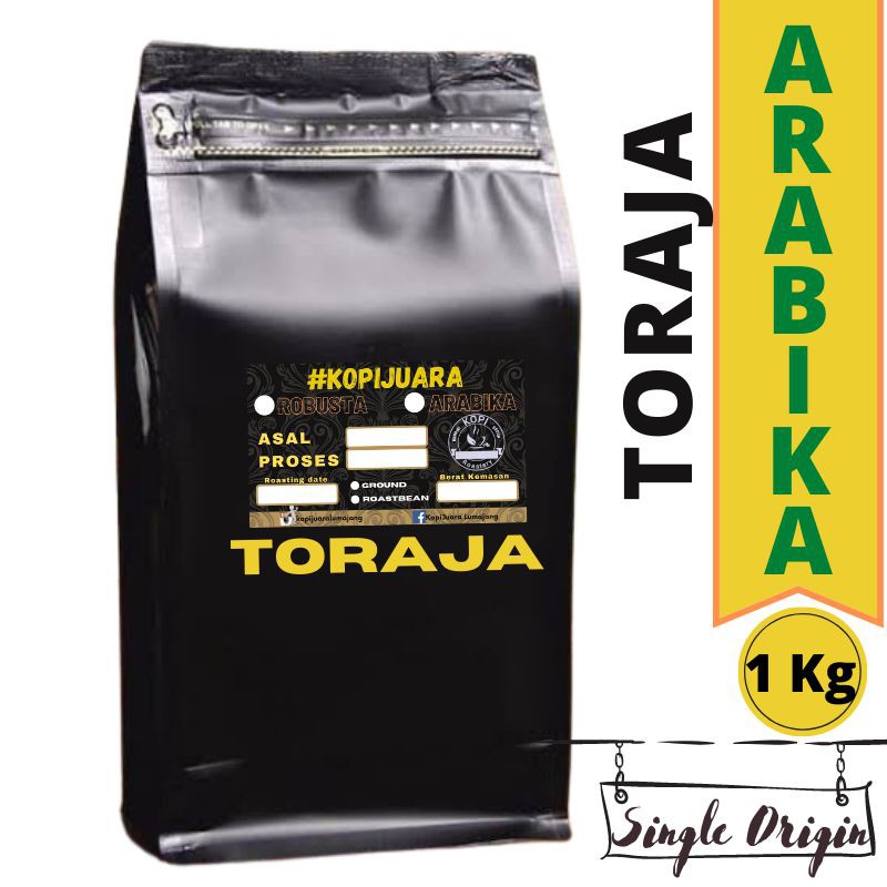 Kopi Arabica Toraja Sapan 1Kg ( Roastbean atau Bubuk ) Termurah Produk Original 100%