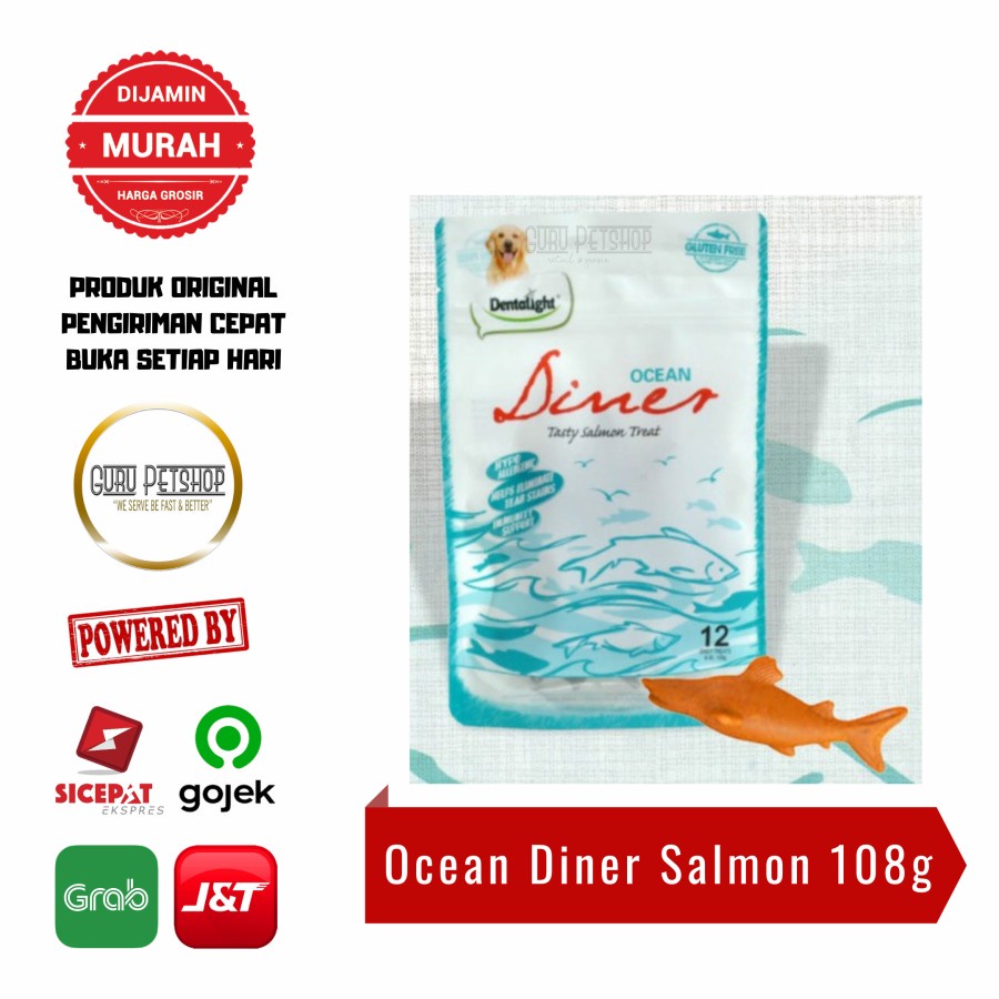 Dentalight Ocean Diner Tasty Salmon Treats 3&quot; Isi 12 (108g)